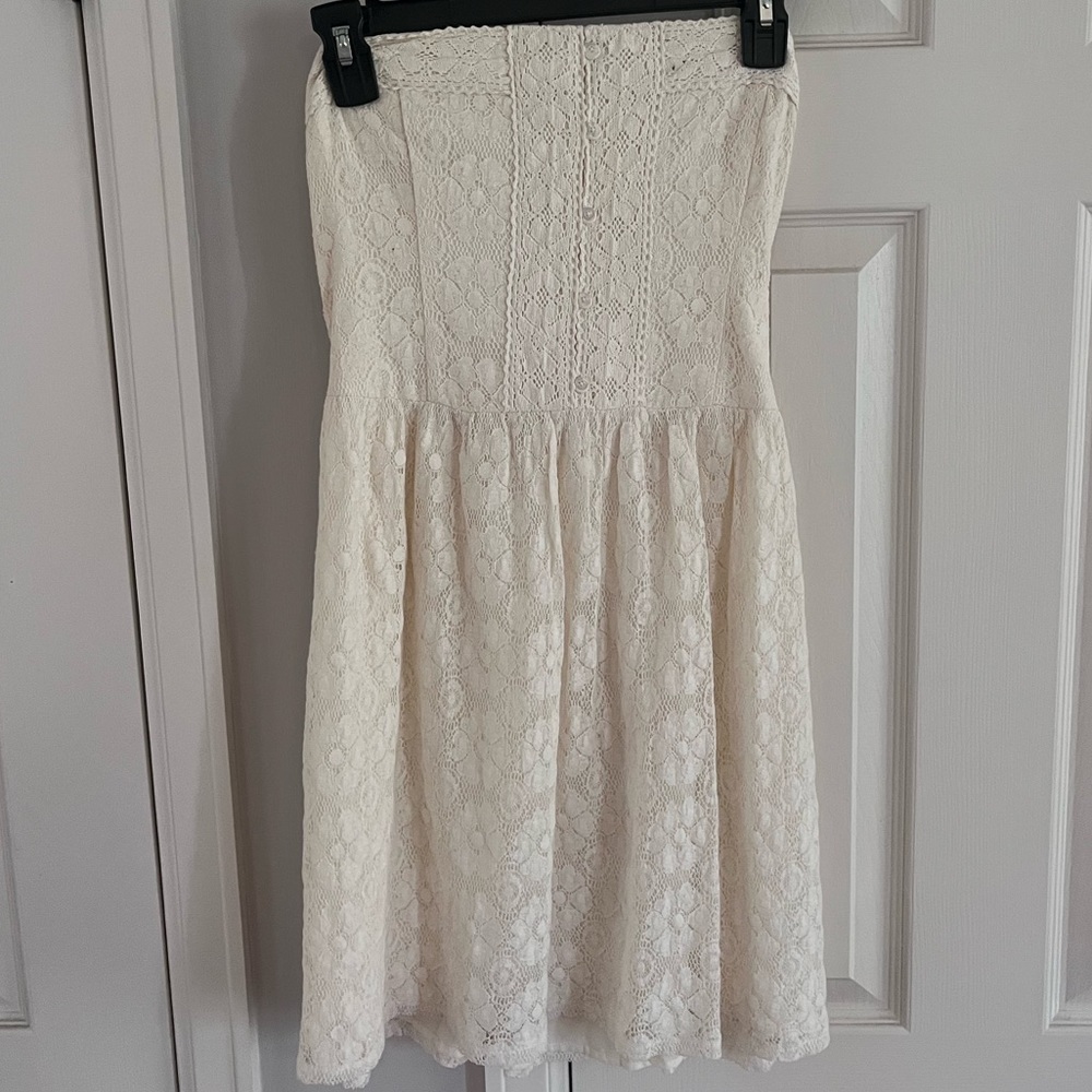 Strapless mini dress